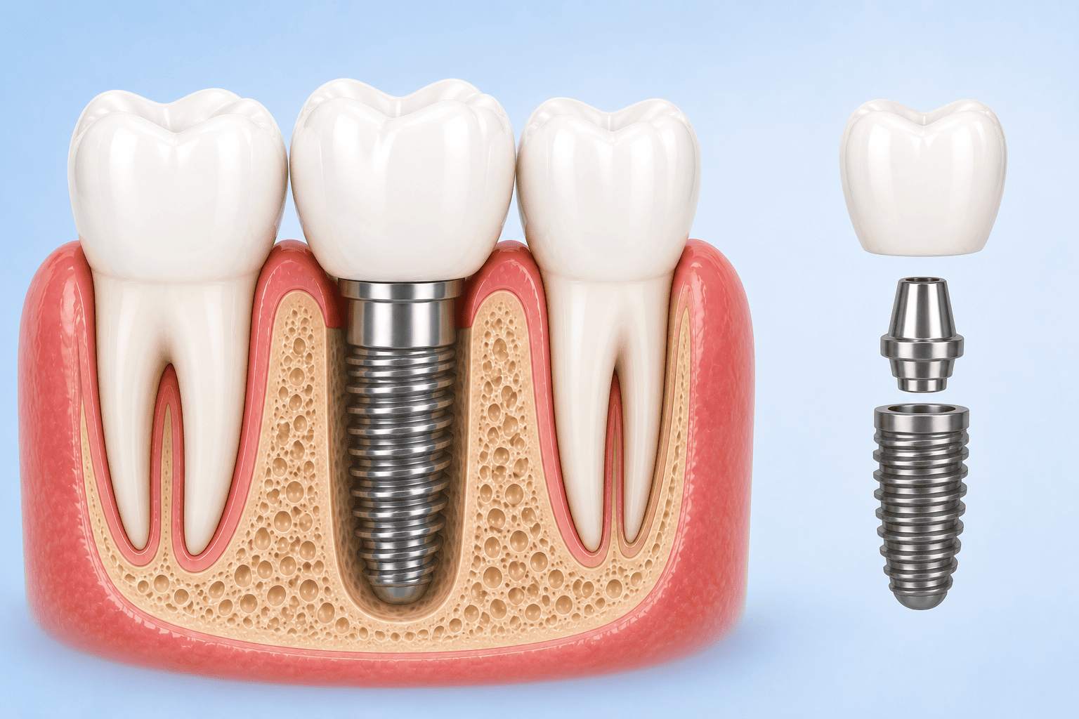 prikaz zubnog implantata Rijeka